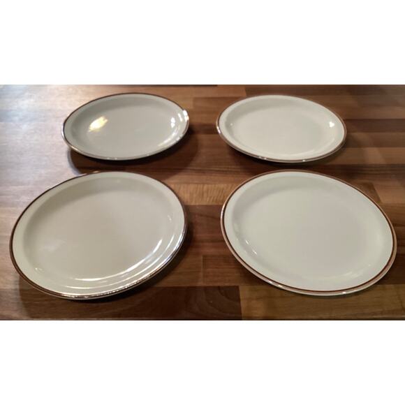 Grace Stoneware DESERT SAND 4 Salad Plates Vintage Made In Japan - Picture 2 of 9